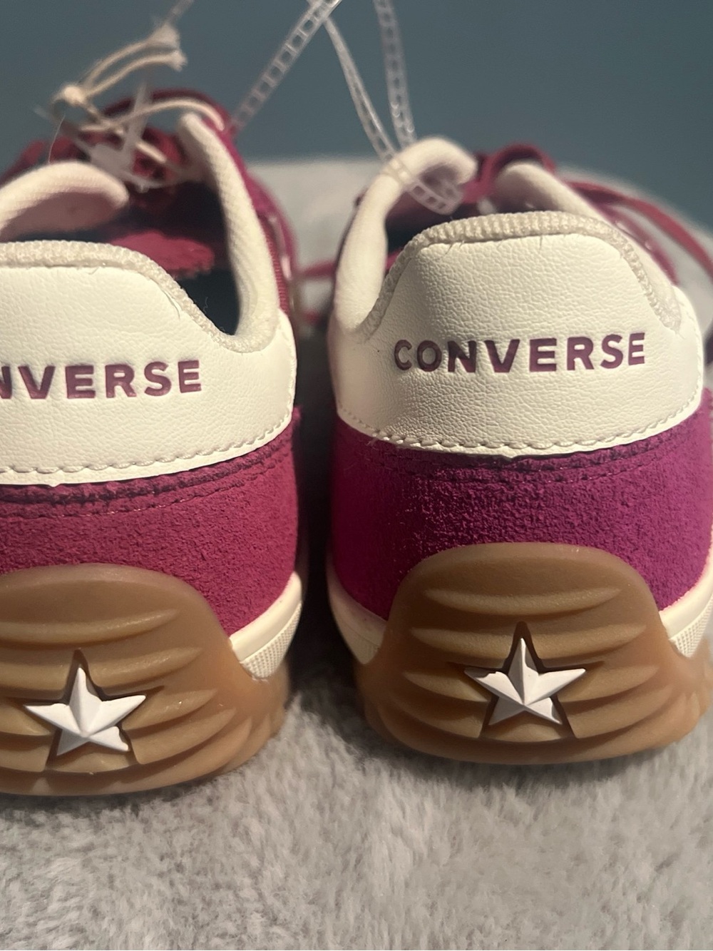 Converse Women's Magenta Suede & Canvas Low-Top Sneakers - Picture 5 of 6